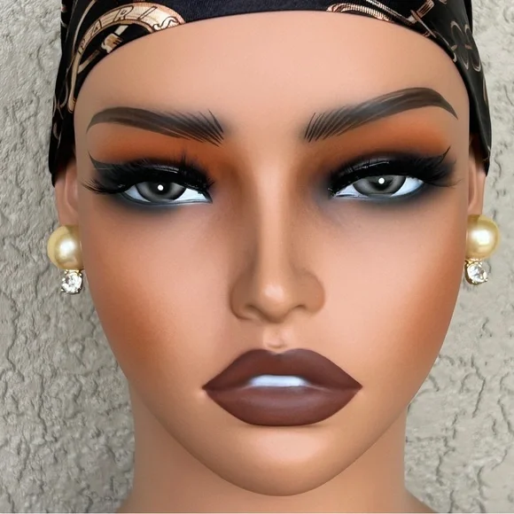 Vintage Kenneth Jay Lane Faux Pearl Post Earrings: 1970s Crystal Accent - Picture 2 of 6